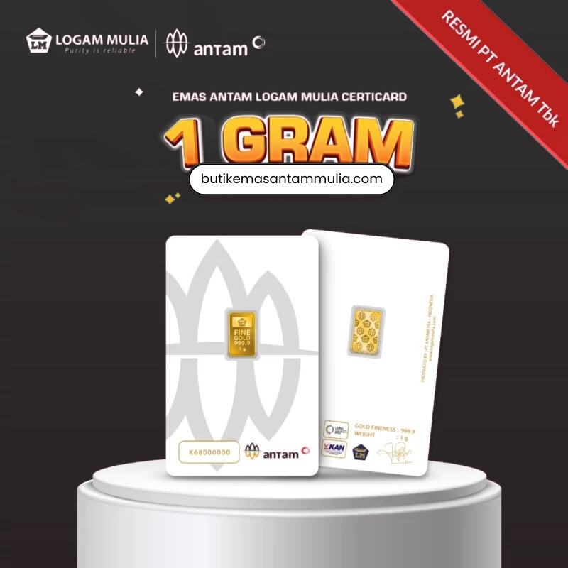 Emas ANTAM Logam Mulia Certicard - 1 gr