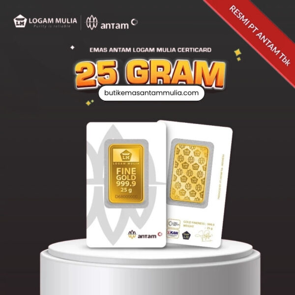 25 gr Emas ANTAM Logam Mulia Certicard - 25 gr