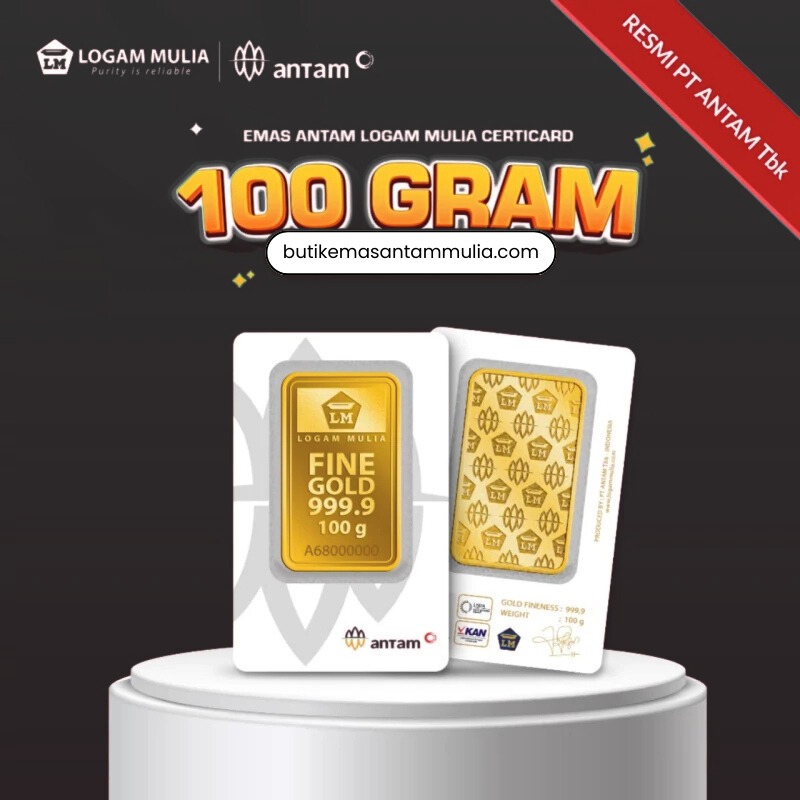 Emas ANTAM Logam Mulia Certicard - 100 gr